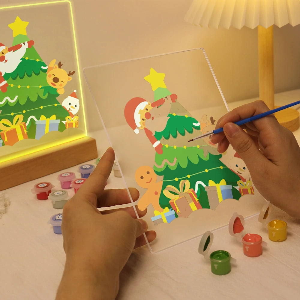 
Paint by Numbers - Christmas Light | Santa Duck Trimming the Tree