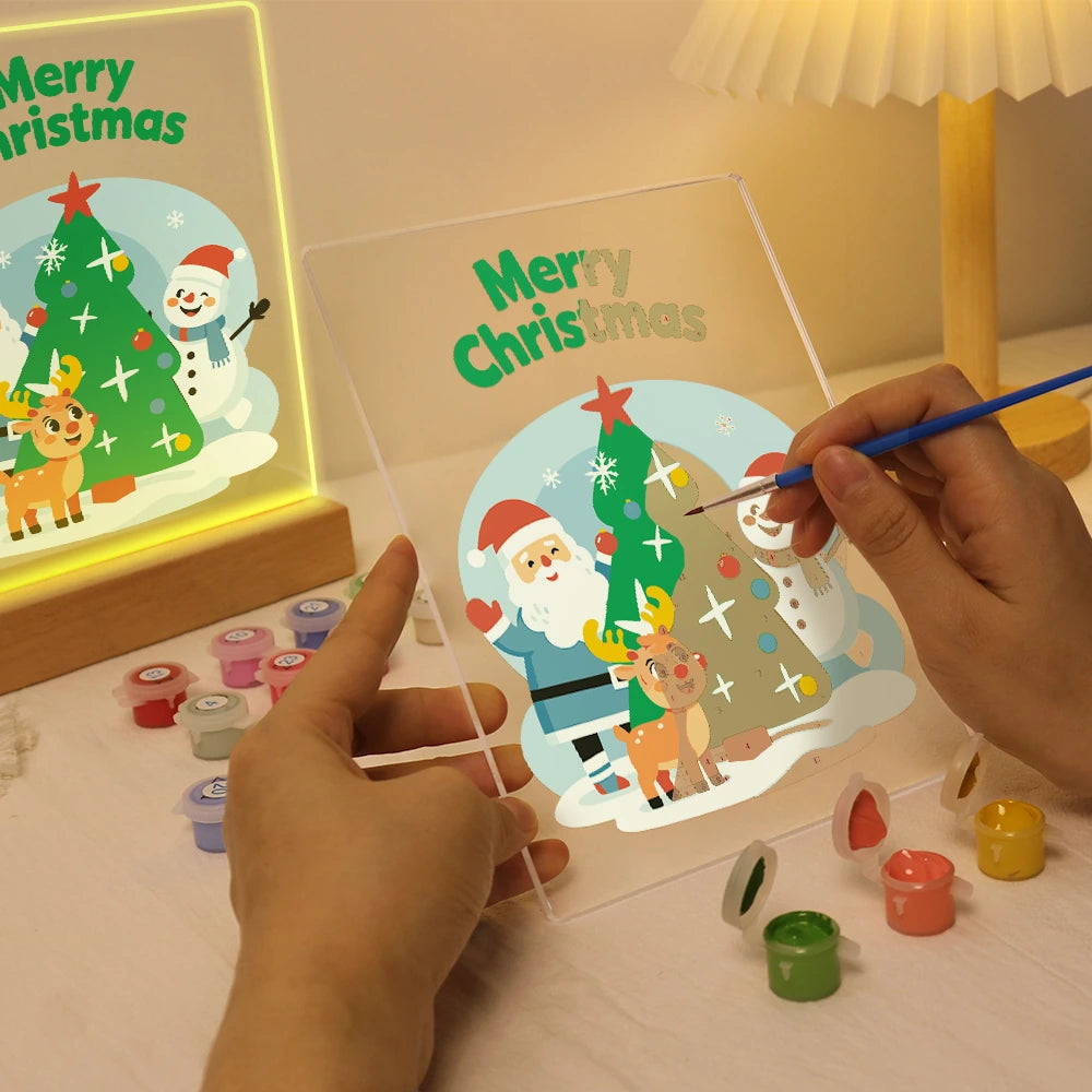 
Paint by Numbers - Christmas Light | Santa and Friends at the Tree
