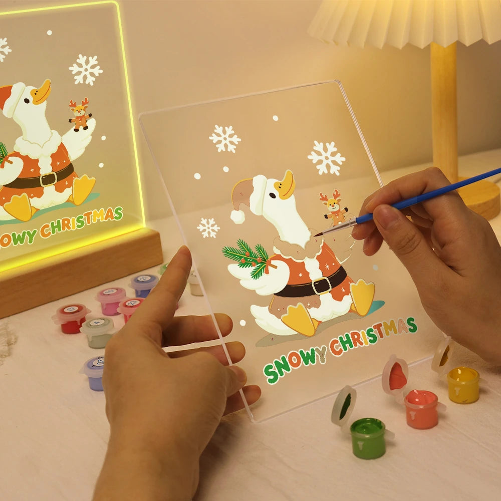 Paint by Numbers - Christmas Light | Snowy Christmas Duck