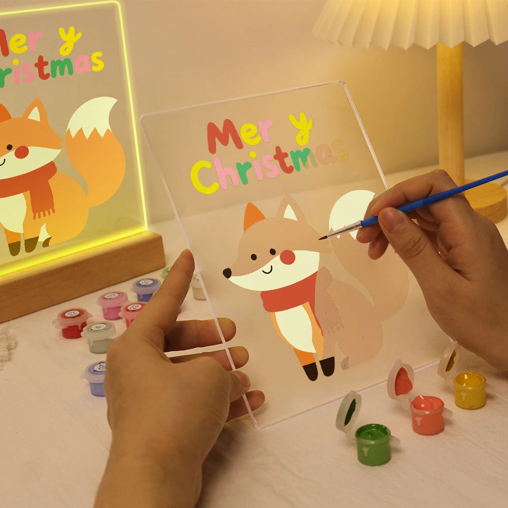 
Paint by Numbers - Christmas Light | Winter Fox with a Red Scarf