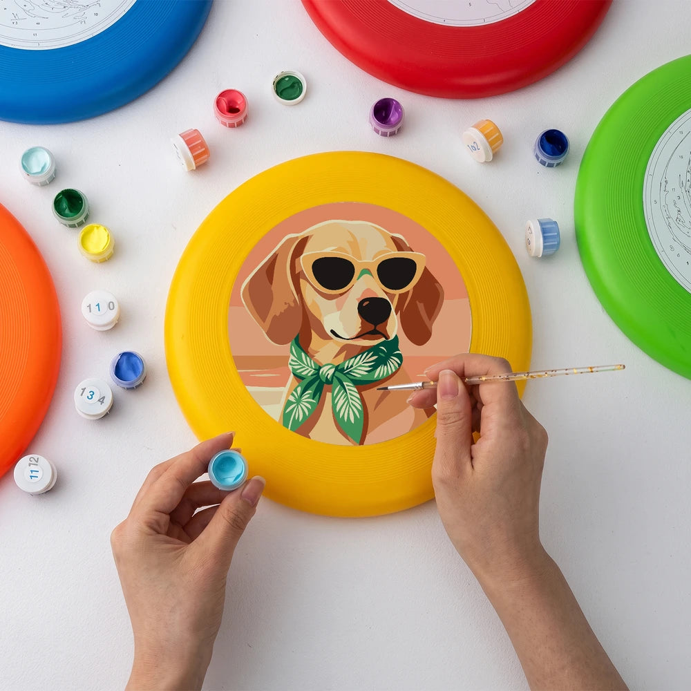 
Paint by Numbers - Frisbee | Beach Dog in Sunglasses