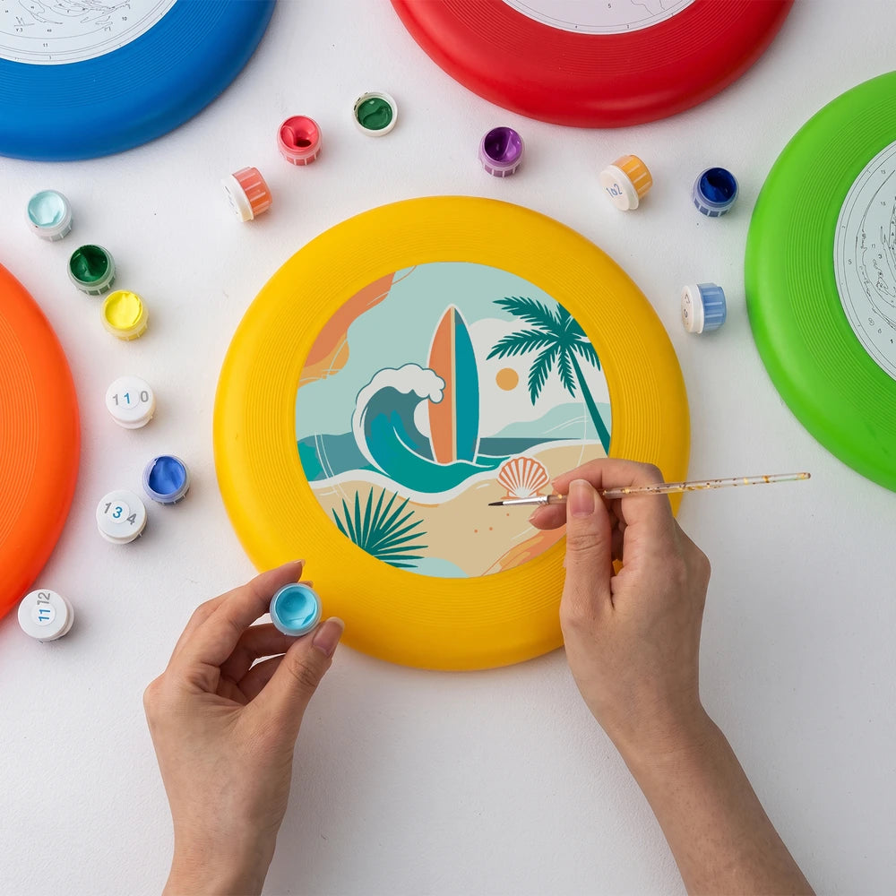 
Paint by Numbers - Frisbee | Beach with a Surfboard