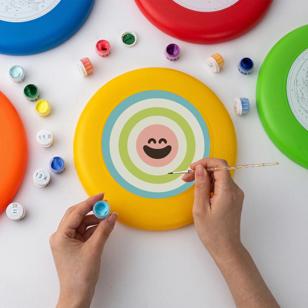 Paint by Numbers - Frisbee | Bullseye Smile in Green