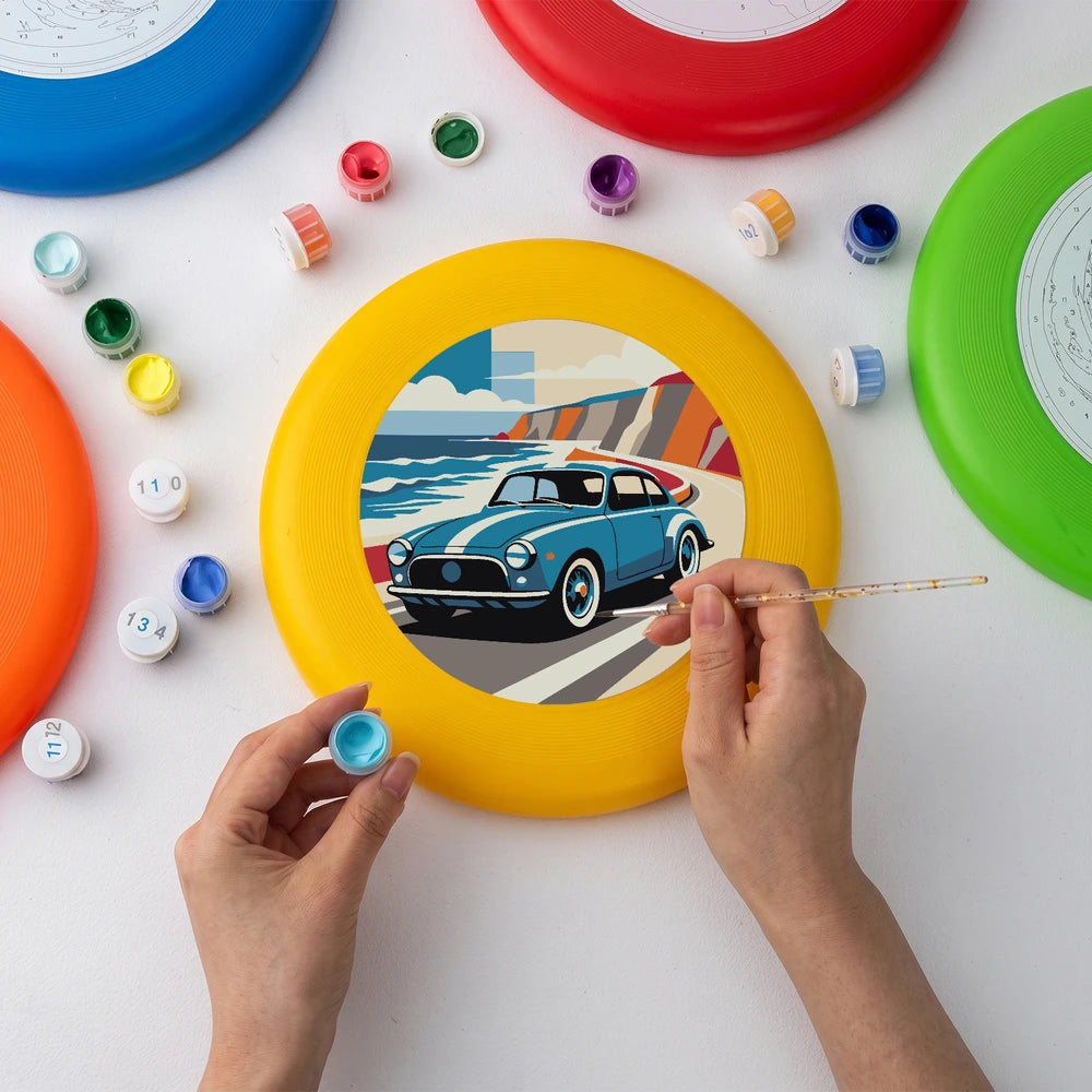 
Paint by Numbers - Frisbee | Classic Car by the Sea