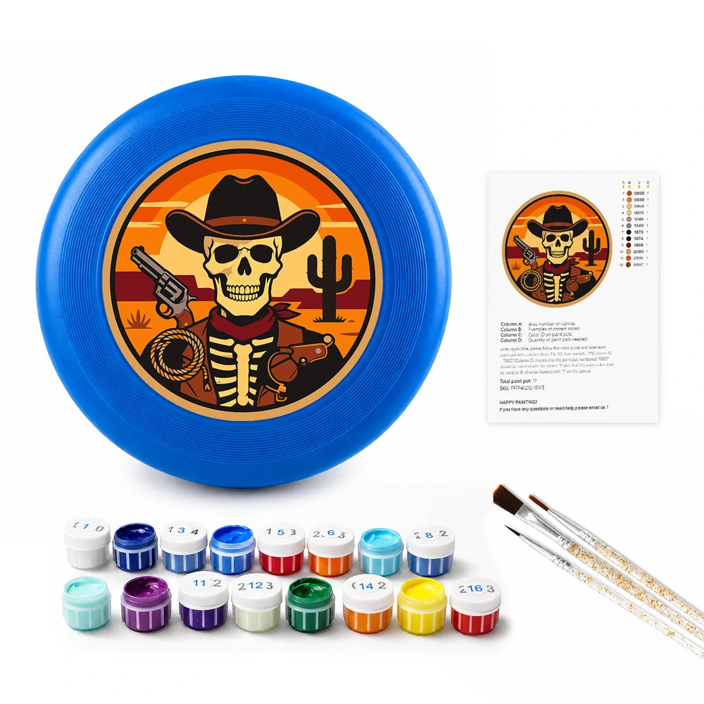 Paint by Numbers - Frisbee | Cowboy Skeleton