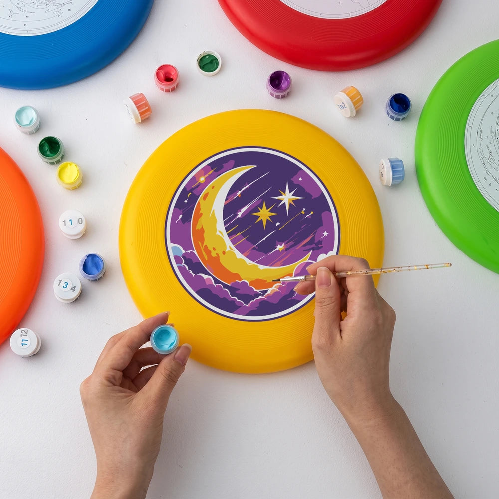Paint by Numbers - Frisbee | Crescent Moon and Stars