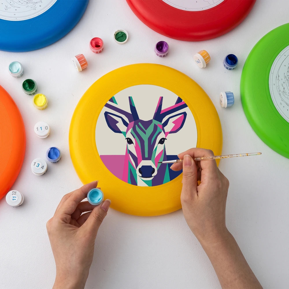 
Paint by Numbers - Frisbee | Geometric Deer
