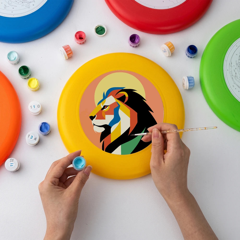 Paint by Numbers - Frisbee | Geometric Lion