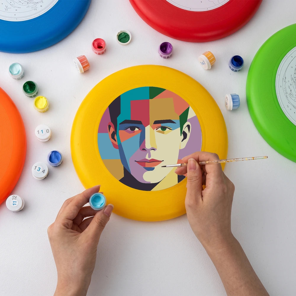 
Paint by Numbers - Frisbee | Geometric Man Portrait