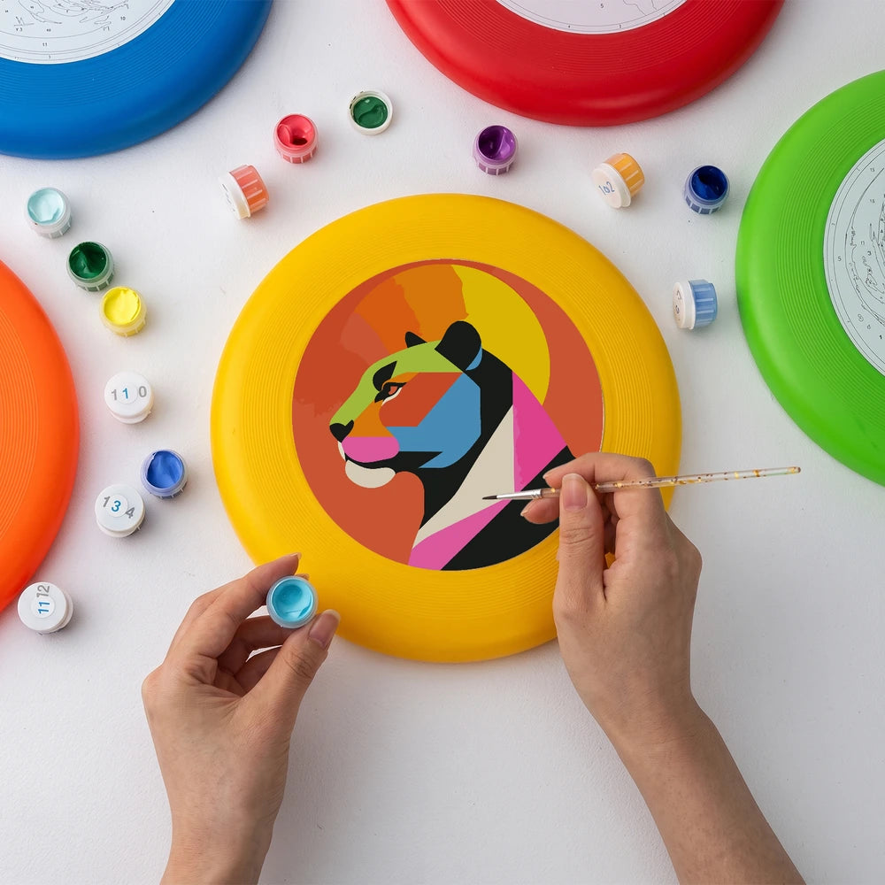 Paint by Numbers - Frisbee | Geometric Panther