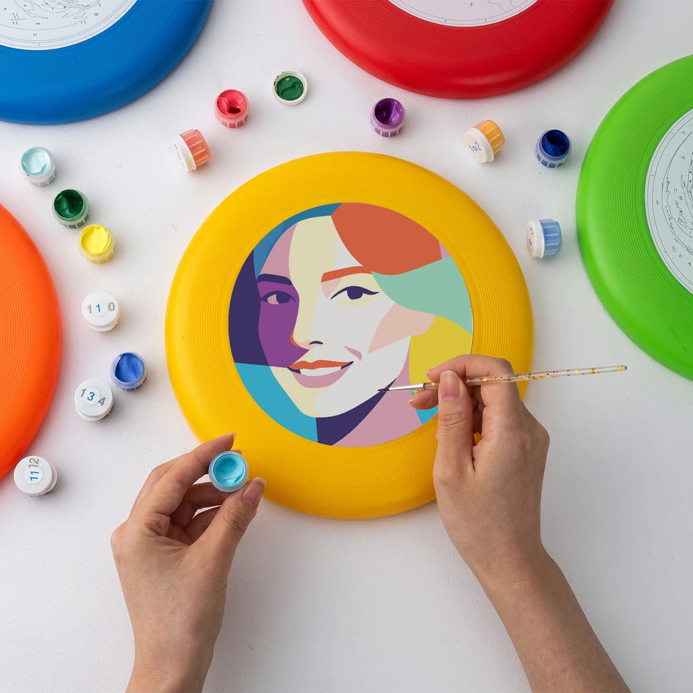 Paint by Numbers - Frisbee | Geometric Woman Portrait