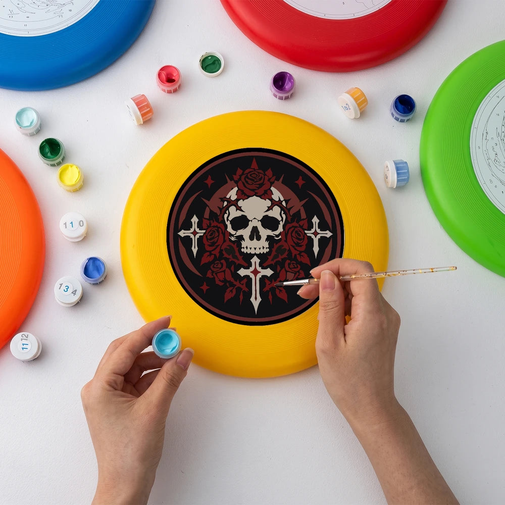 
Paint by Numbers - Frisbee | Gothic Skull Crest