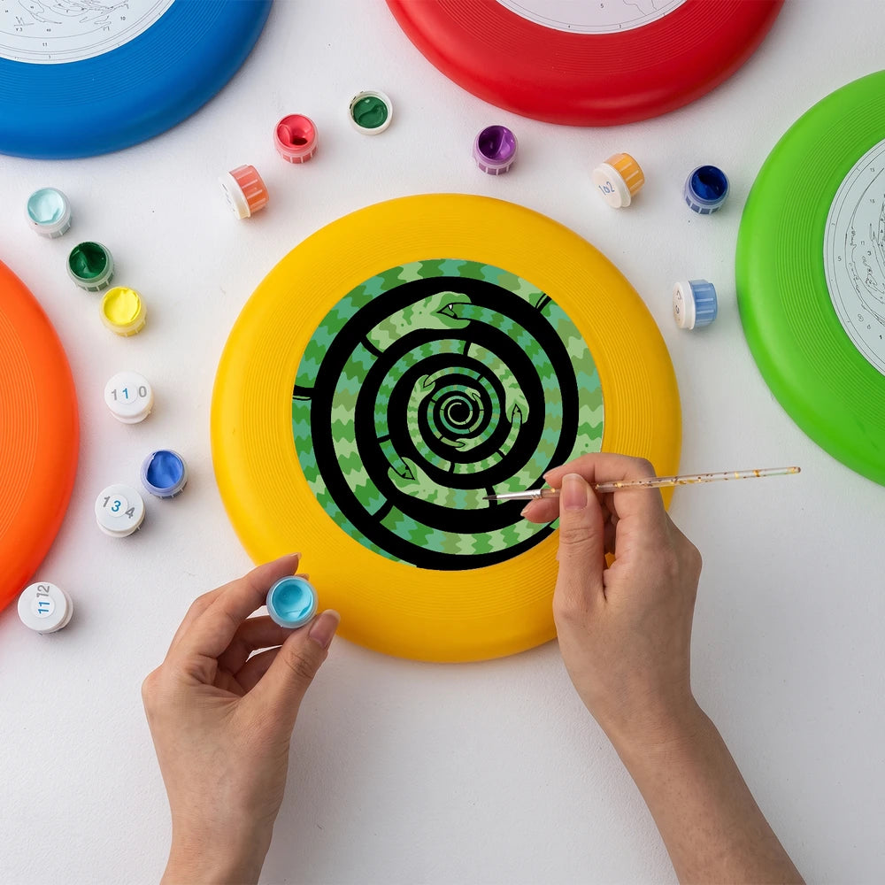 Paint by Numbers - Frisbee | Green Spiral Maze