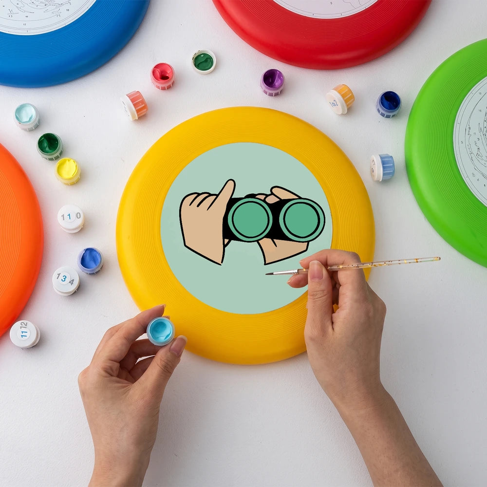 
Paint by Numbers - Frisbee | Hand with Binoculars