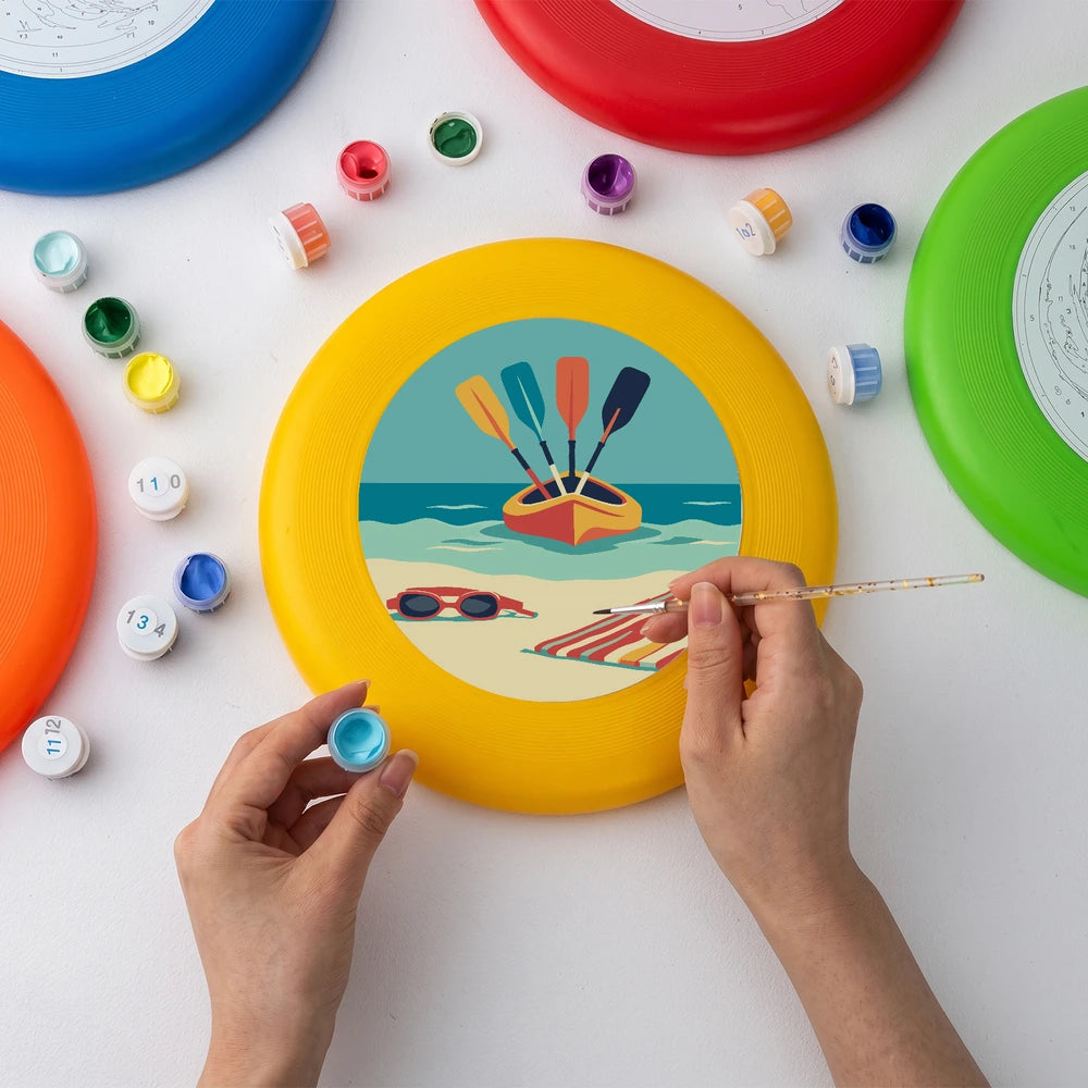 
Paint by Numbers - Frisbee | Kayak on the Beach