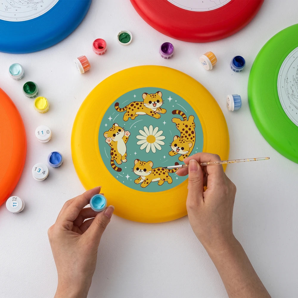 Paint by Numbers - Frisbee | Leopards and Daisies