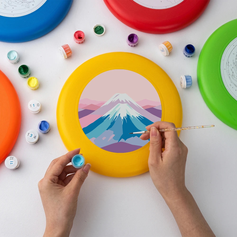 
Paint by Numbers - Frisbee | Pastel Mount Fuji