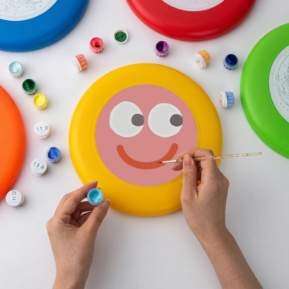
Paint by Numbers - Frisbee | Pink Smiley Face