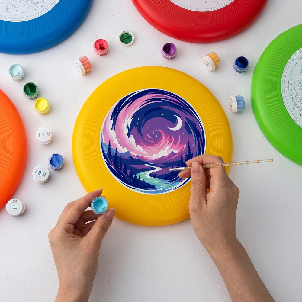 
Paint by Numbers - Frisbee | Pink Wave Swirl