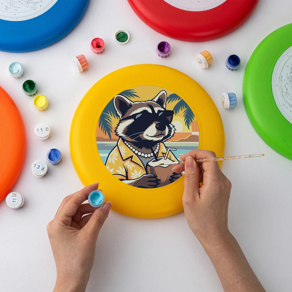 
Paint by Numbers - Frisbee | Raccoon on Holiday