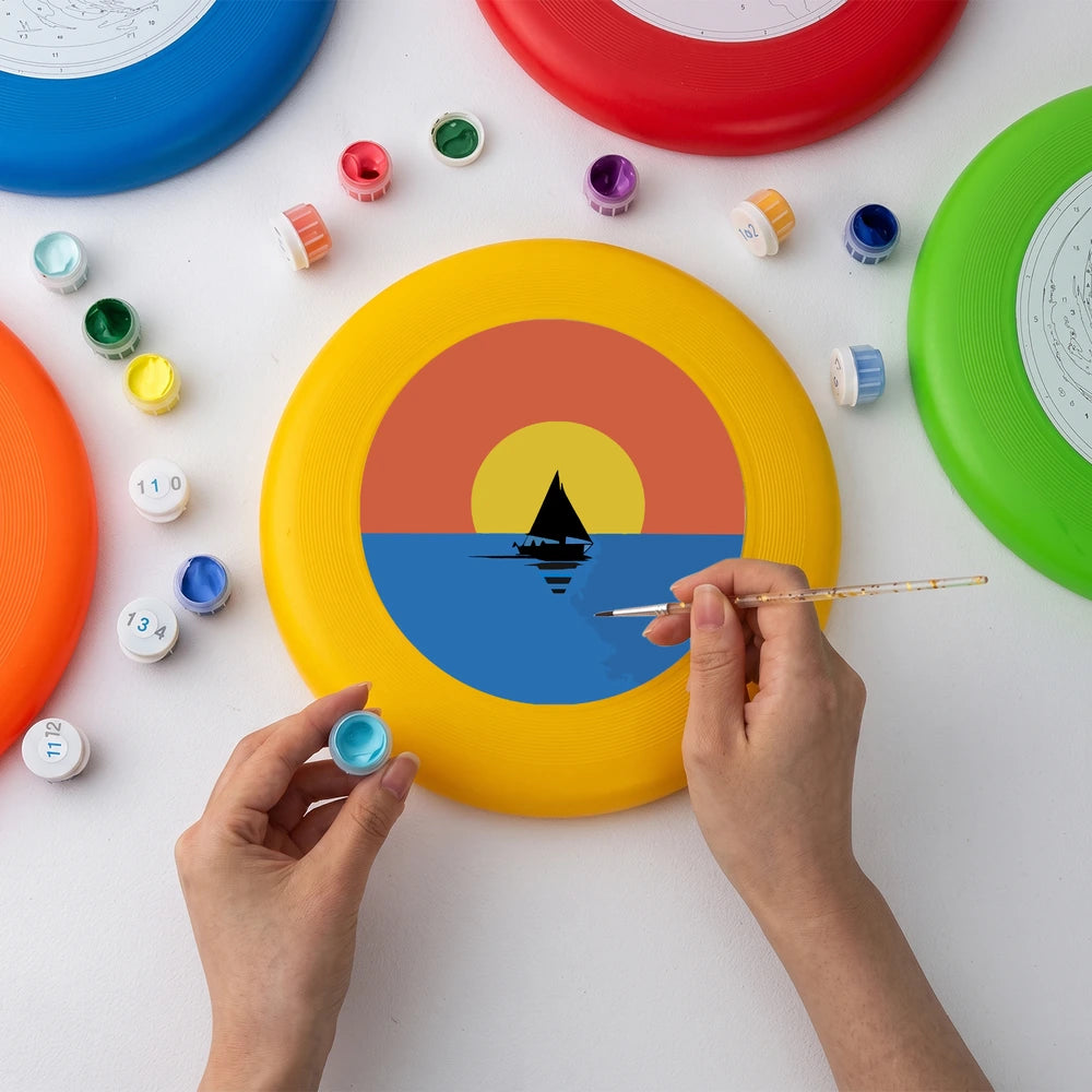 Paint by Numbers - Frisbee | Sailboat at Sunset