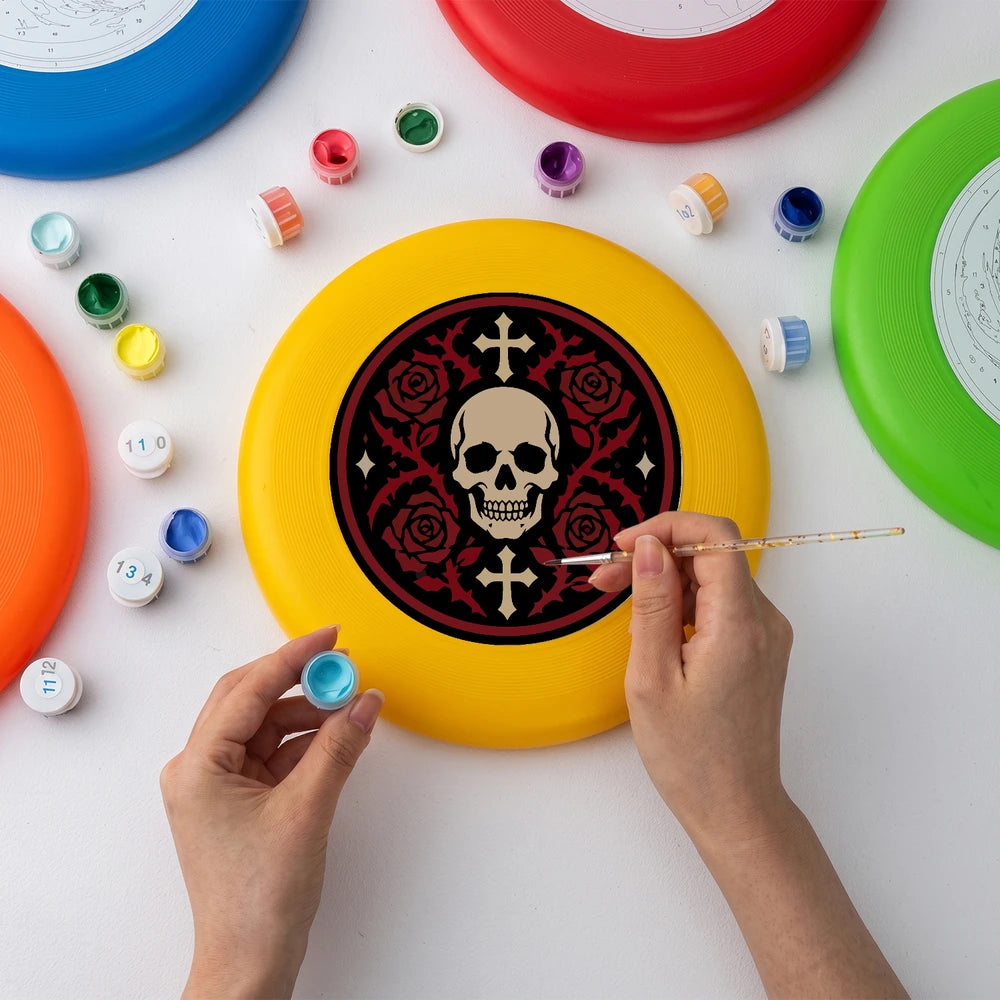 
Paint by Numbers - Frisbee | Skull with Roses