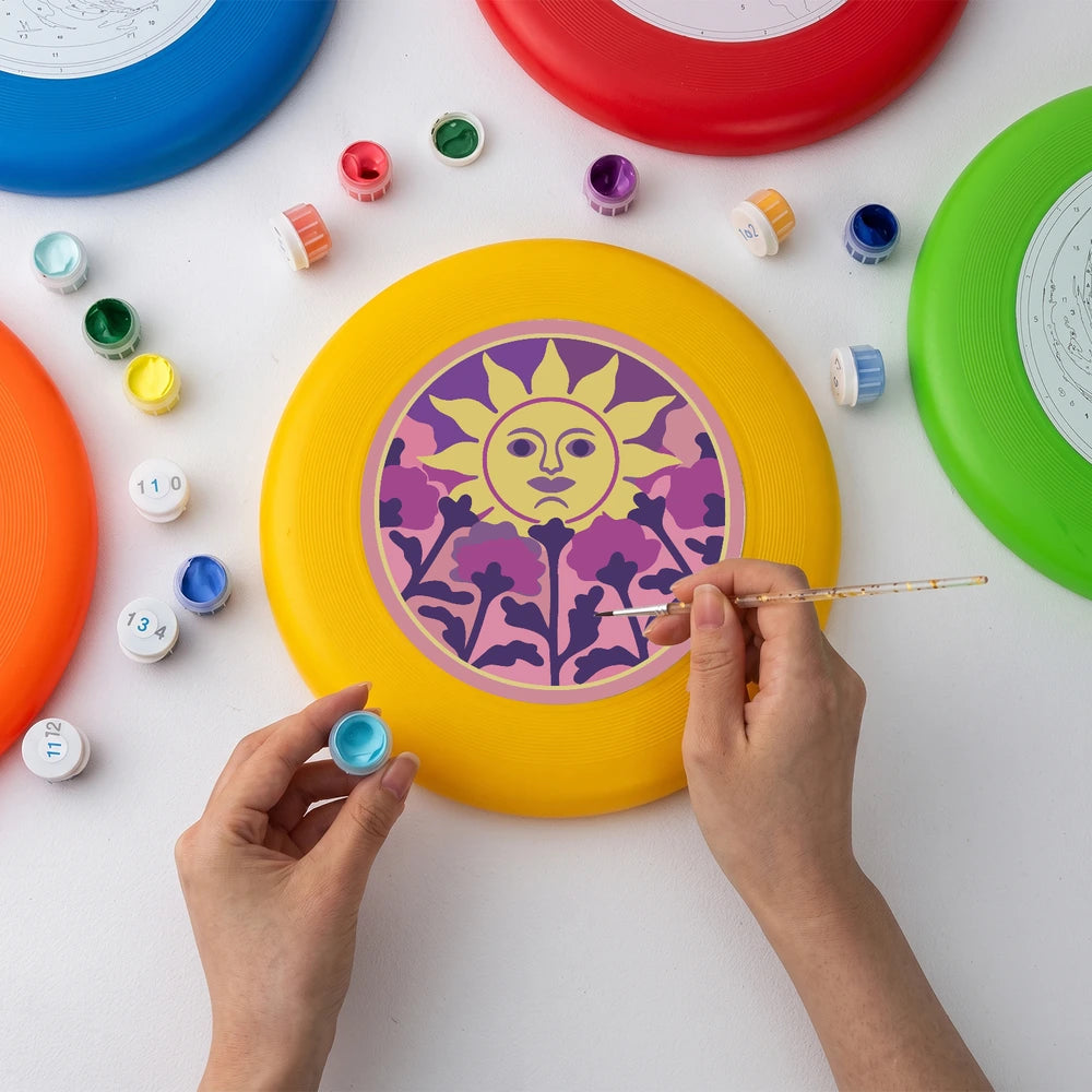 Paint by Numbers - Frisbee | Sun Face and Thistles