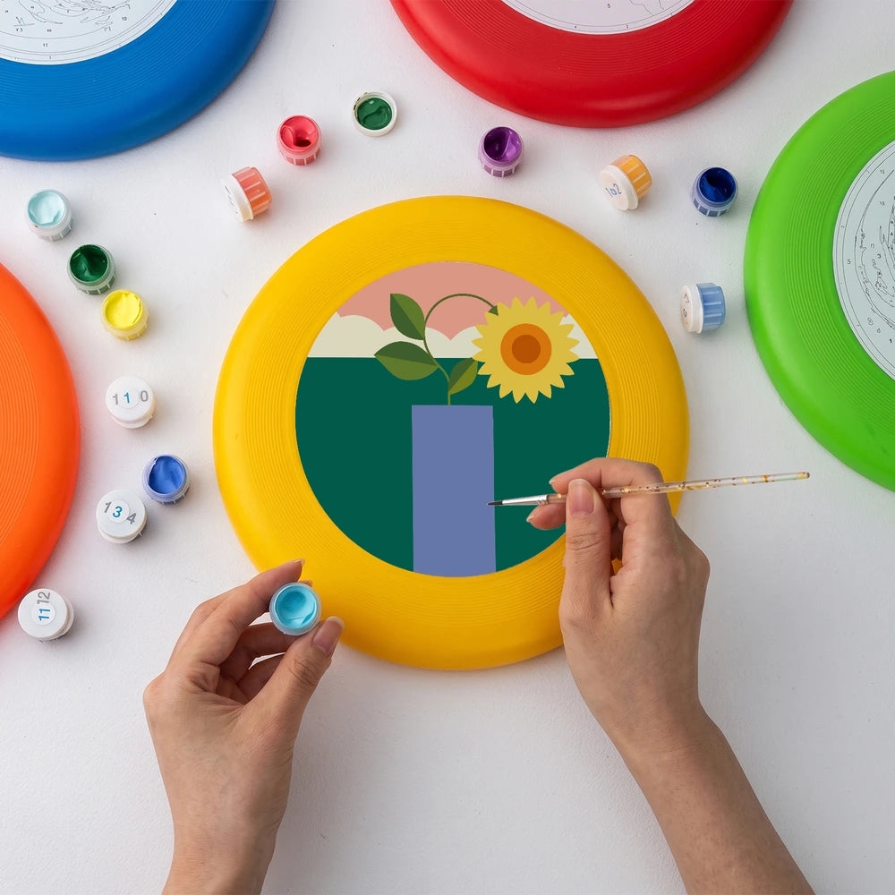 
Paint by Numbers - Frisbee | Sunflower in a Vase