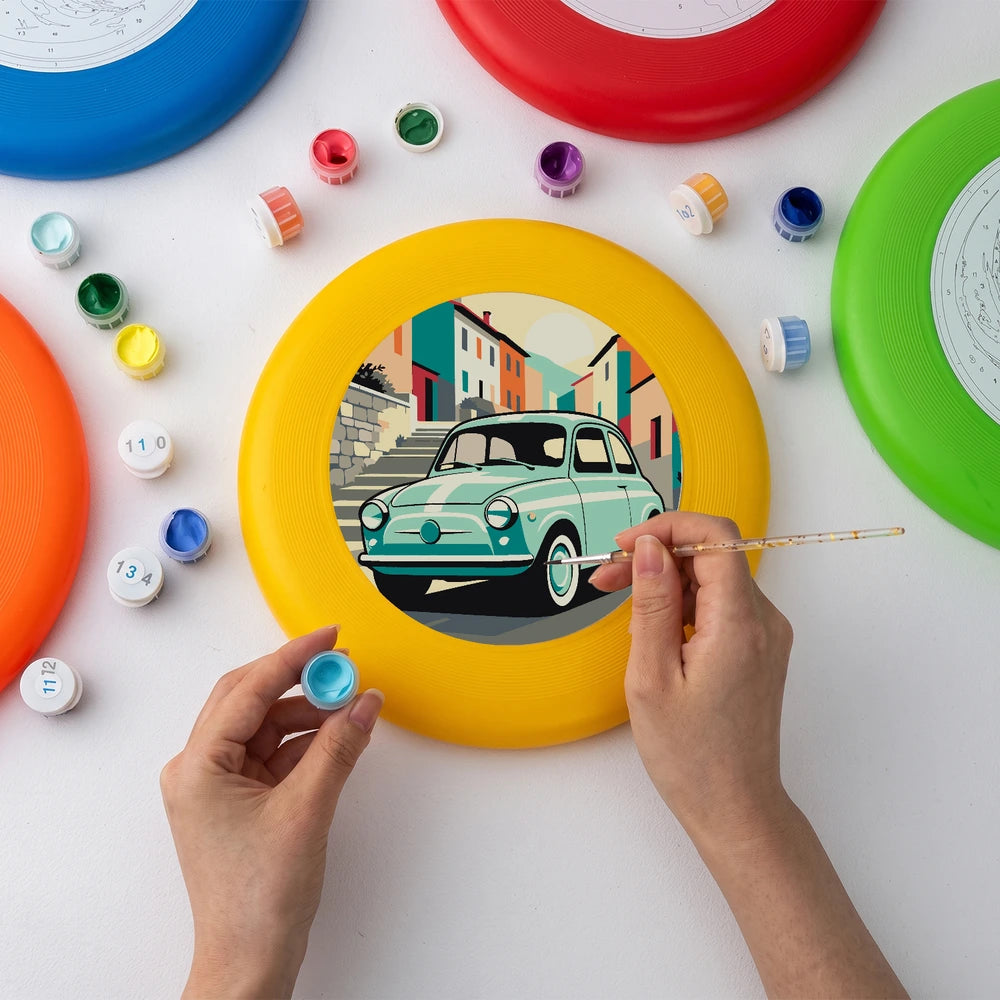 Paint by Numbers - Frisbee | Vintage Car in the Village