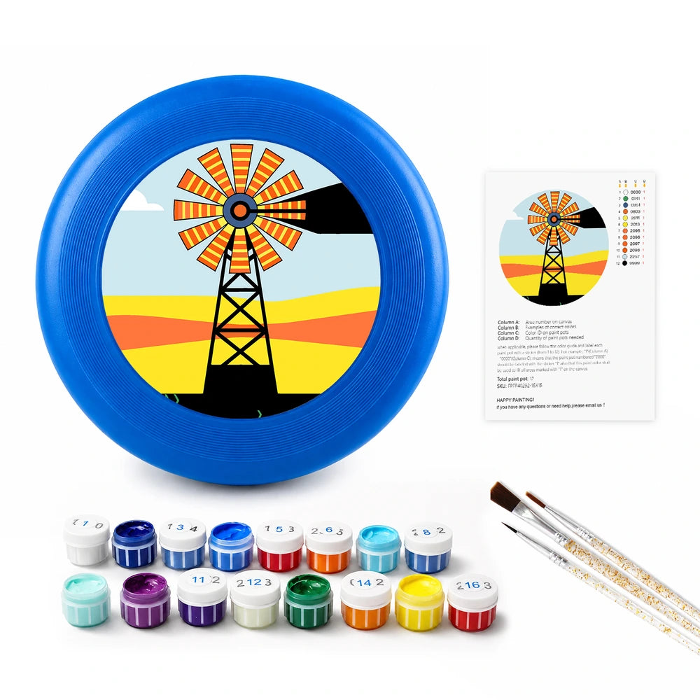 
Paint by Numbers - Frisbee | Windmill at Sunset