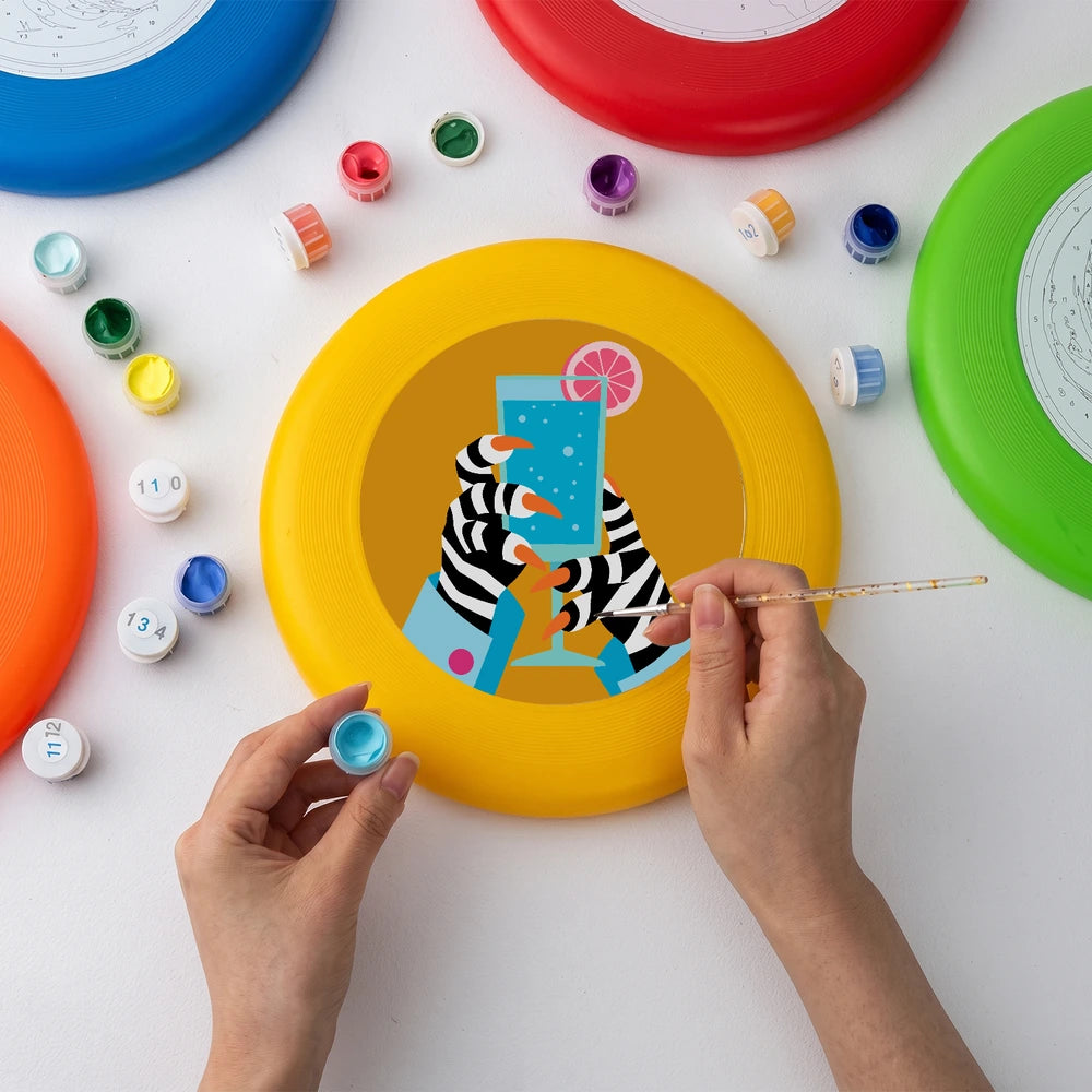 Paint by Numbers - Frisbee | Zebra with a Cocktail