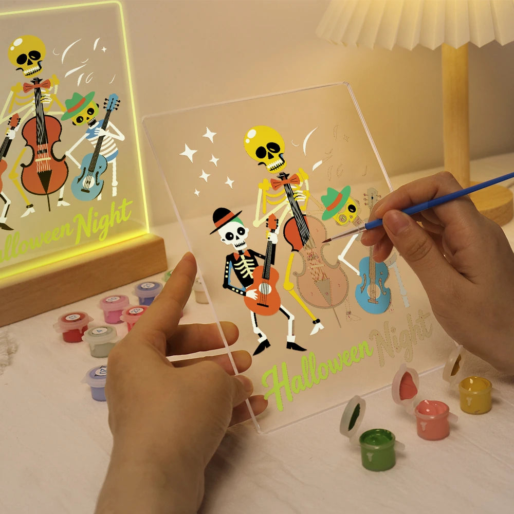 Paint by Numbers - Halloween Light | Skeleton Orchestra Night