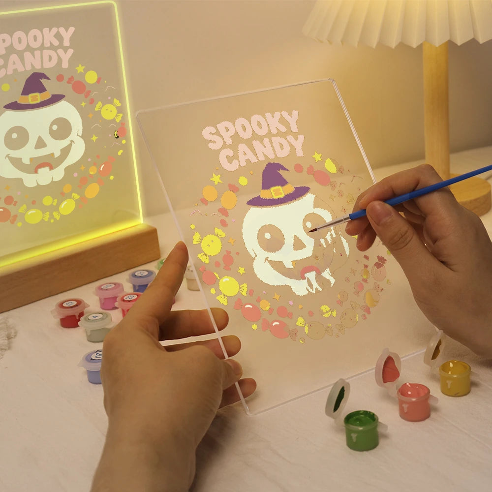 
Paint by Numbers - Halloween Light | Spooky Candy Skull