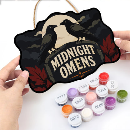 Paint by Numbers - Wooden Door Hanger | Midnight Omens