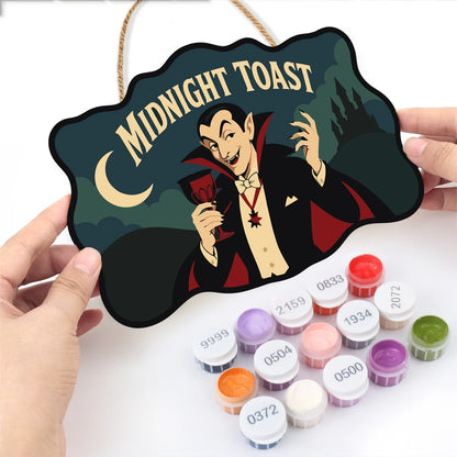 Paint by Numbers - Wooden Door Hanger | Midnight Toast