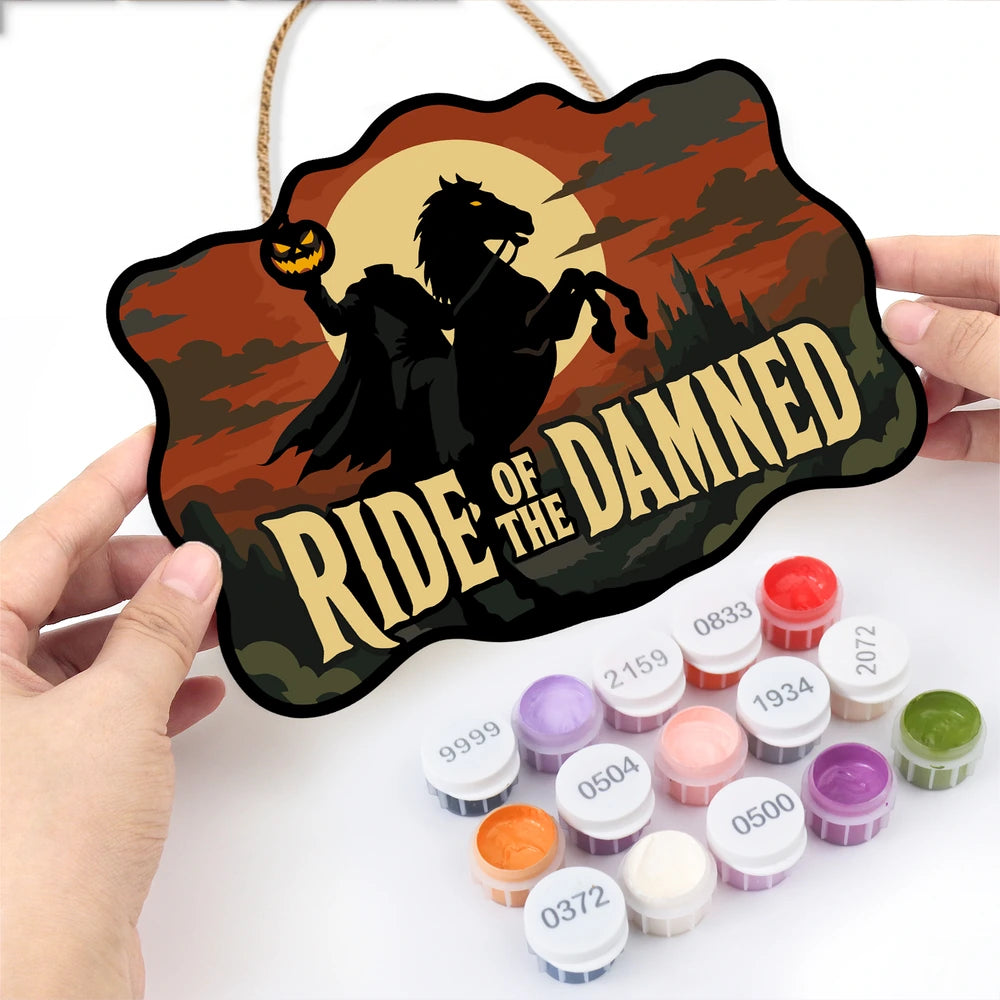 Paint by Numbers - Wooden Door Hanger | Ride of the Damned