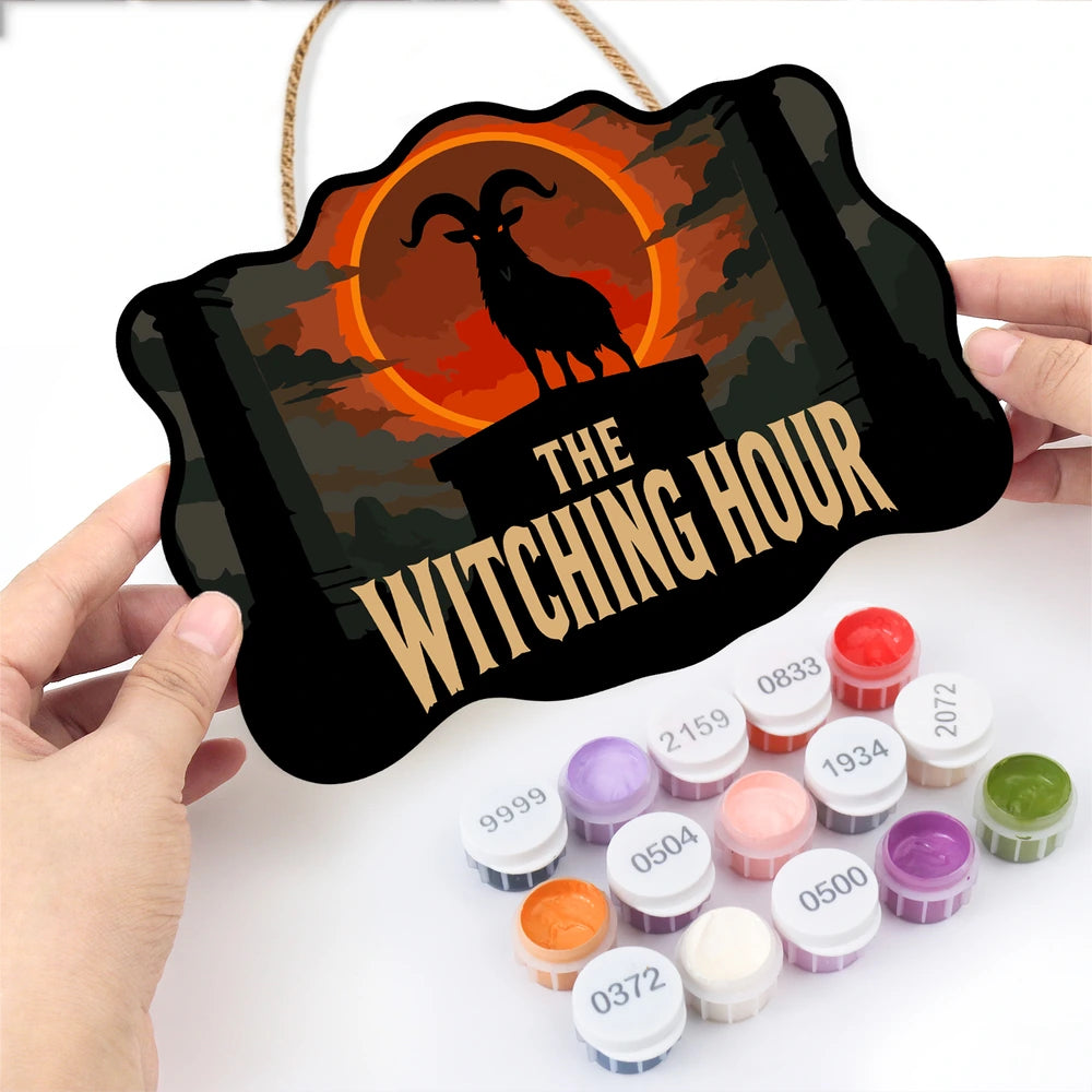 Paint by Numbers - Wooden Door Hanger | The Witching Hour