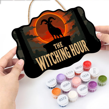 Paint by Numbers - Wooden Door Hanger | The Witching Hour