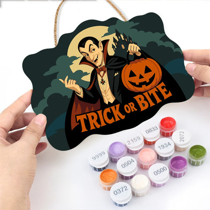 Paint by Numbers - Wooden Door Hanger | Trick or Bite