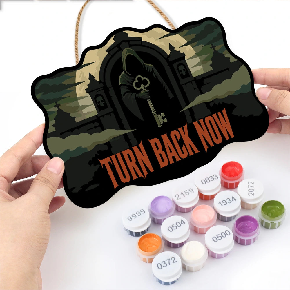 Paint by Numbers - Wooden Door Hanger | Turn Back Now