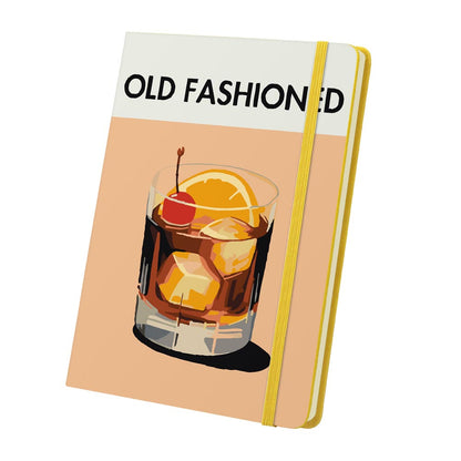 Paint by Numbers Hardcover Journal Notebook - Old Fashioned Cocktail