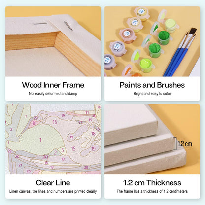 Paint by Numbers – 6 Mini Paintings | Modern Cocktails Set