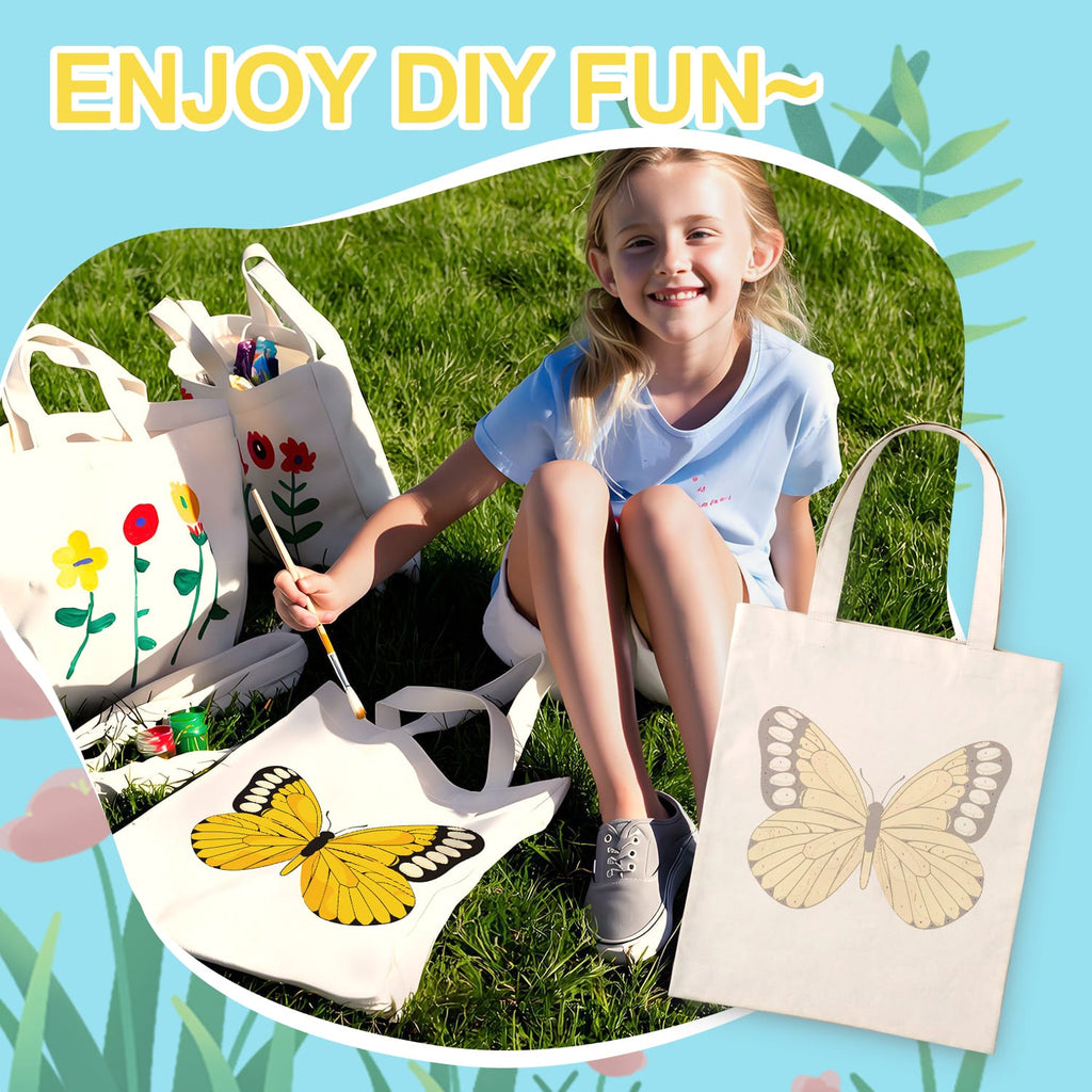 Paint by Numbers – DIY Totebag | Golden Butterfly
