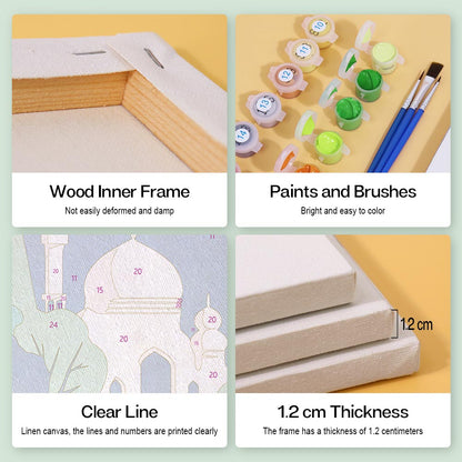 Paint by Numbers – 6 Mini Paintings | World Architecture Set