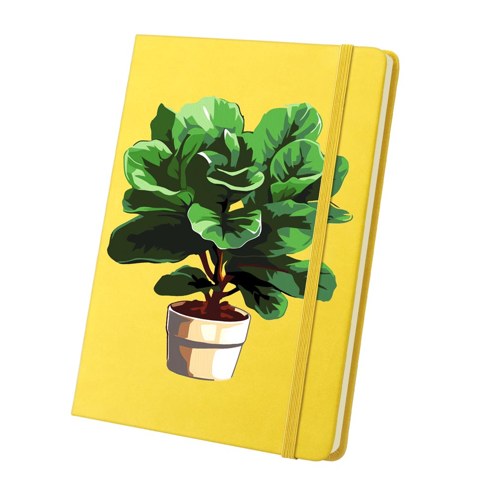Paint by Numbers Hardcover Journal Notebook - Potted Plant