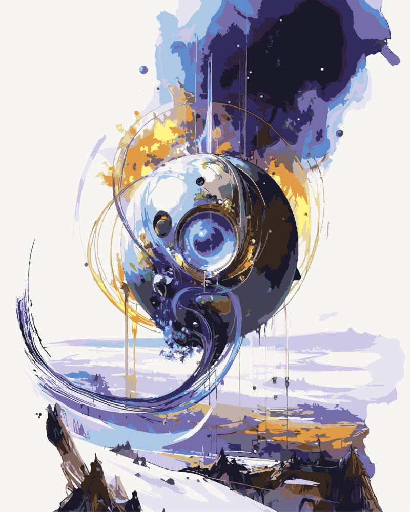Paint By Numbers - Ancient Medallion - by Guenter Puschmann