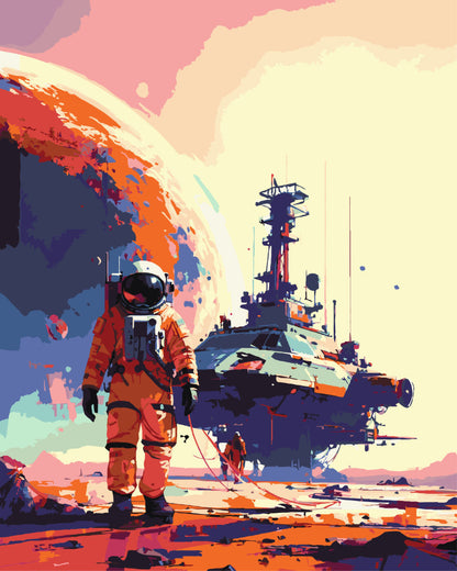 Paint By Numbers - Exploration Planet - by Guenter Puschmann