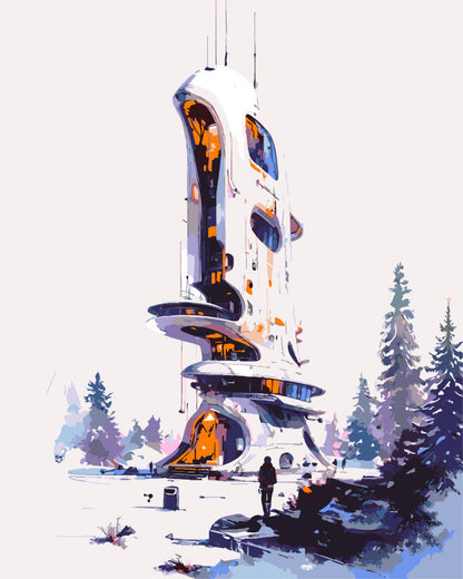 Paint By Numbers - Future Home - by Guenter Puschmann