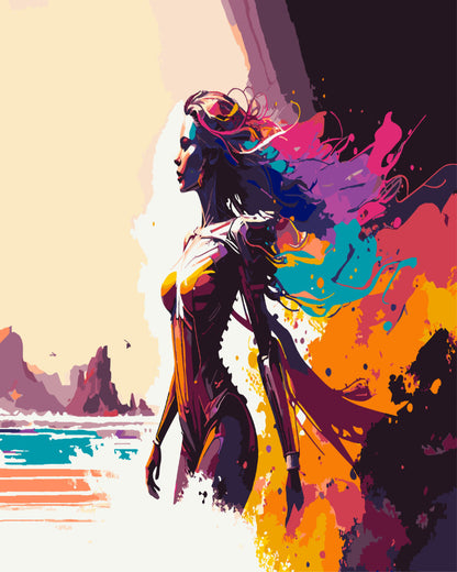 Paint By Numbers - Goddess - by Guenter Puschmann