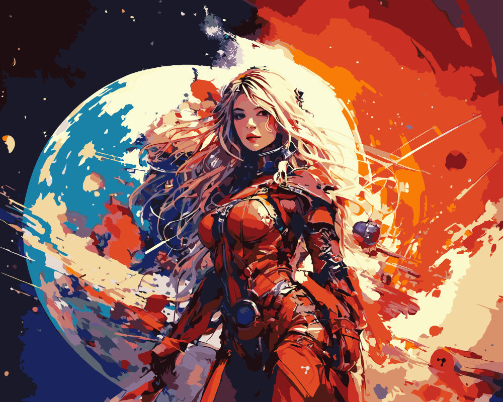 Paint By Numbers - Warrior Princess - by Guenter Puschmann